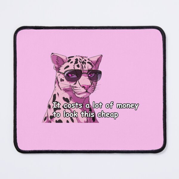 Item preview, Pink jaguar with sunglasses meme quote designed and sold by pinkuardesign.