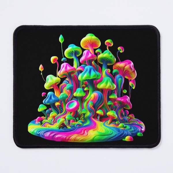 Item preview, Neon Mushroom Trip – Psychedelic Fungi Fantasy designed and sold by SHHCreations.