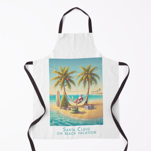 Item preview, Retro Tropical Christmas Travel Poster – Minimalist Santa Claus on Vacation at the Beach designed and sold by pod24.