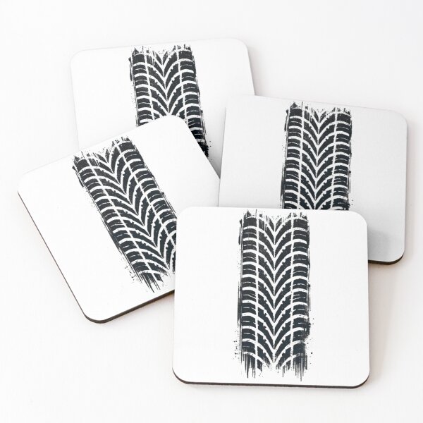 Item preview, Black and White Tire Track designed and sold by Blink Art Studio.