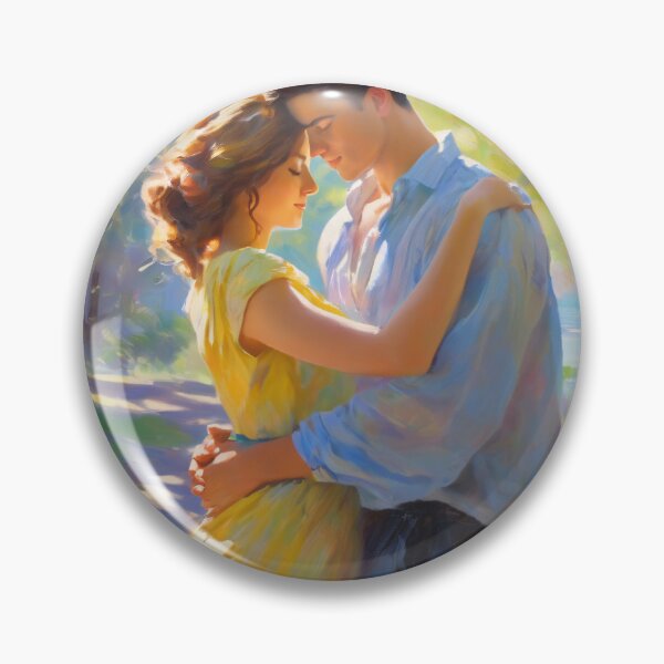 Item preview, Young couple hugging in a park designed and sold by MoodyFrames.