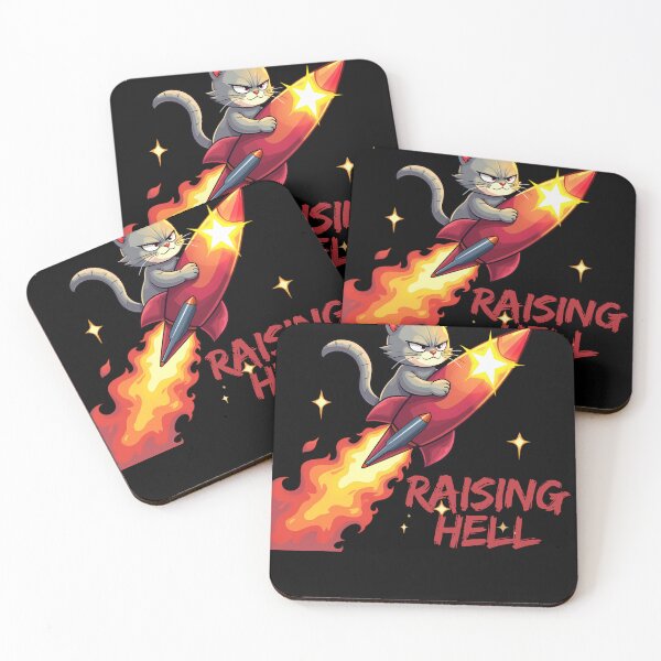 Item preview, Raising Hell Rocket Cat Design designed and sold by sadman73.