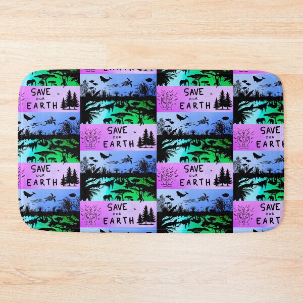 Item preview, Save Our Earth Pop-Art Animal Silhouette Design | Vibrant Eco-Conservation Art designed and sold by Fredster1966.