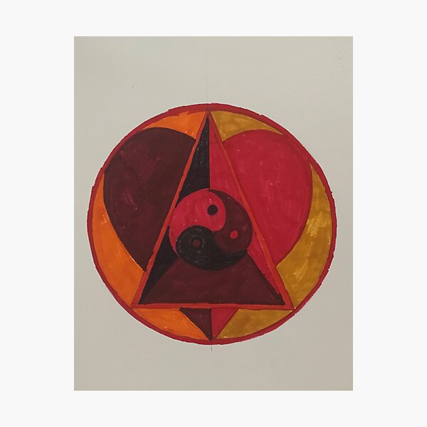 Aperçu de l'œuvre Coeur Zen Lune Rouge créée et vendue par David Ulm.