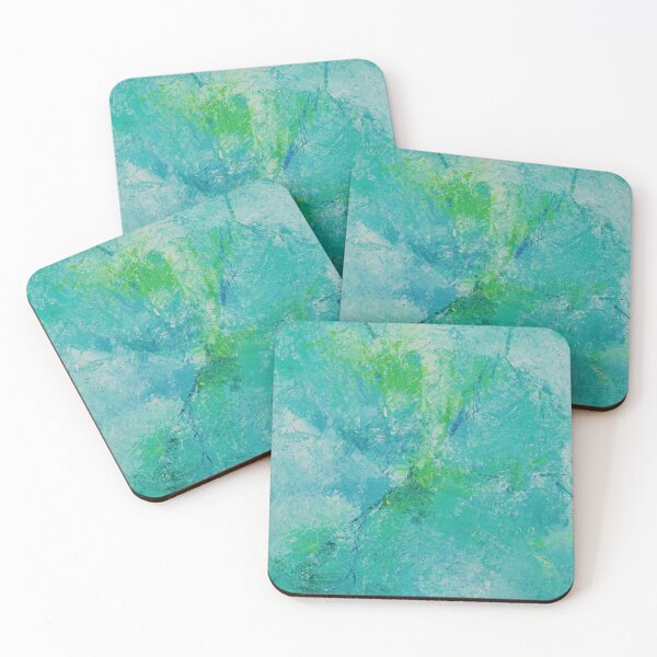Item preview, Abstract Painting Art Light of fluorescent greens blues and mint digitalised painting tapestry wall art designed and sold by AlicjaKey.