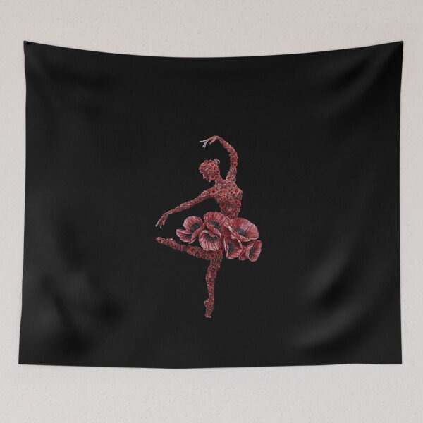 Item preview, Floral Ballerina Art: Stunning Flower Sculpture of a Ballerina Made from Red Poppies designed and sold by love3617.