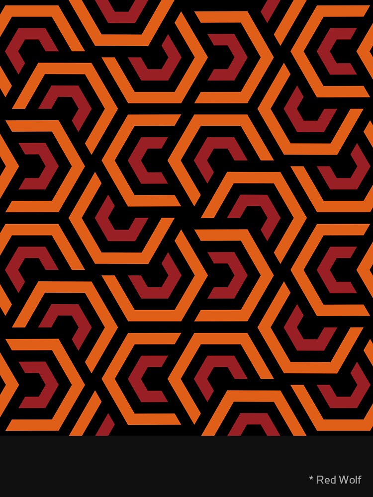 Geometric Pattern: Layered Hexagon: Orange by redwolfoz