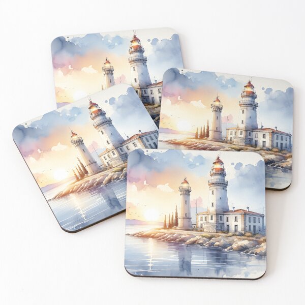 Item preview, Lighthouse Watercolor Digital Artwork designed and sold by JoeysPODShop.