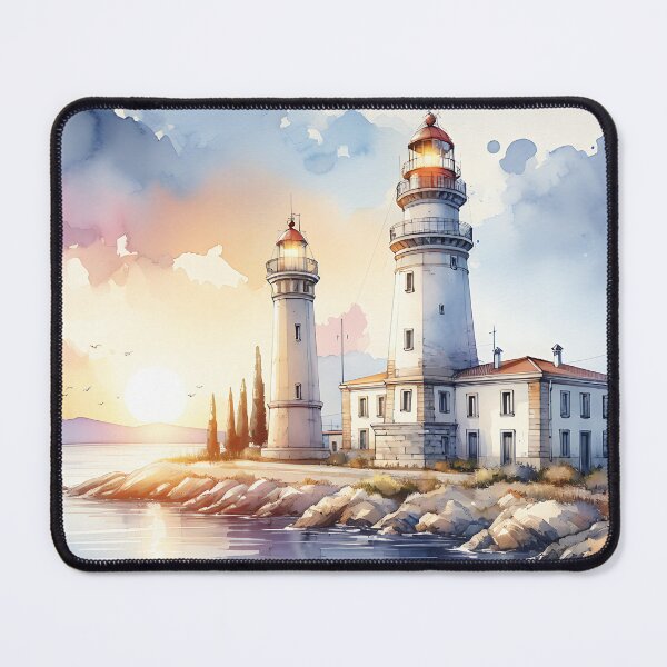 Item preview, Lighthouse Watercolor Digital Artwork designed and sold by JoeysPODShop.