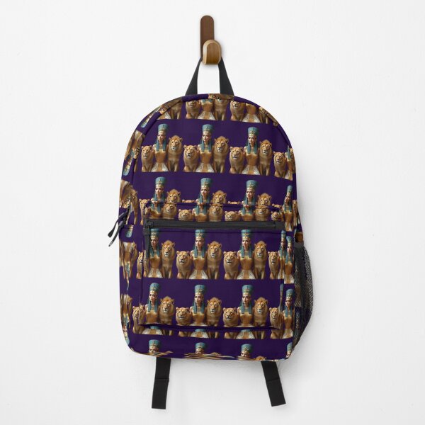 Item preview, Queen Nefertiti the most beautiful pharaohs in ancient Egypt with tow Lions 21 designed and sold by AnadAA.