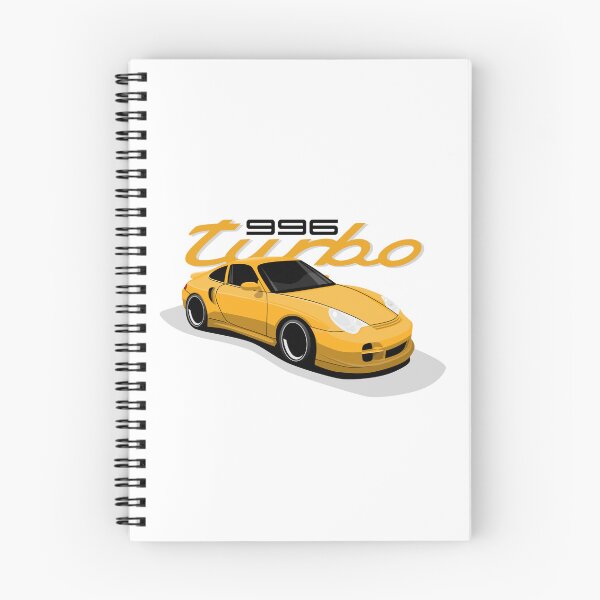 Artikelvorschau, 2004 gelber Porsche 996 Turbo Abbildung entworfen und verkauft von blackdogshop.