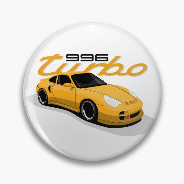 Artikelvorschau, 2004 gelber Porsche 996 Turbo Abbildung entworfen und verkauft von blackdogshop.