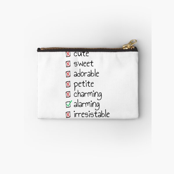 Item preview, not cute, sweet, adorable, petite, or charming, just alarming checklist designed and sold by ThatIsSomething.