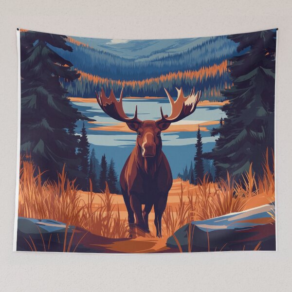 Item preview, Majestic Moose in Mountain Wilderness designed and sold by Steinfox.
