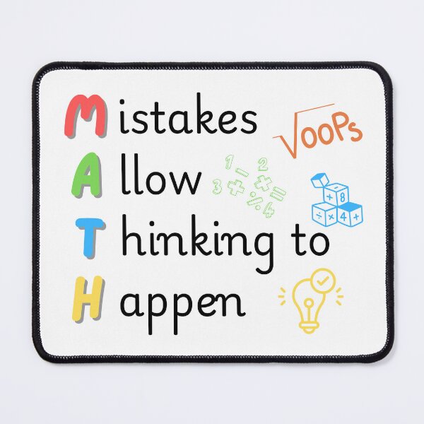 Item preview, Math - mistakes allow thinking to happen  designed and sold by Merch-Kitsune.