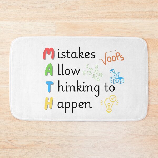 Item preview, Math - mistakes allow thinking to happen  designed and sold by Merch-Kitsune.