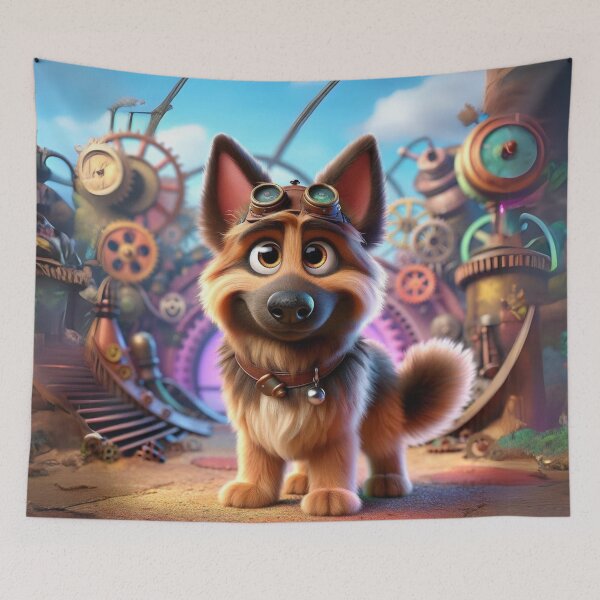 Item preview, Steampunk Belgian Laekenois Dog designed and sold by Sillytoe.