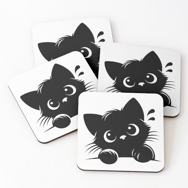 Item preview, Black Cat Peeking 4 designed and sold by Magnuna.