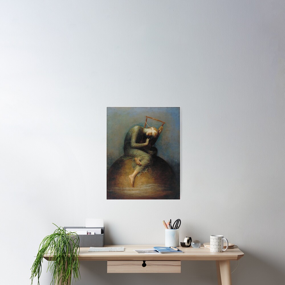 George Frederic Watts Hope Poster By BestPaintings Redbubble   Cposter,small,square Product,1000x1000.2 