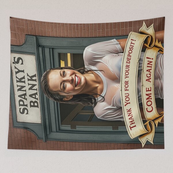 Item preview, Spanky's Bank - Thanks For Your Deposit - Wet T-shirt designed and sold by JLEmporium.
