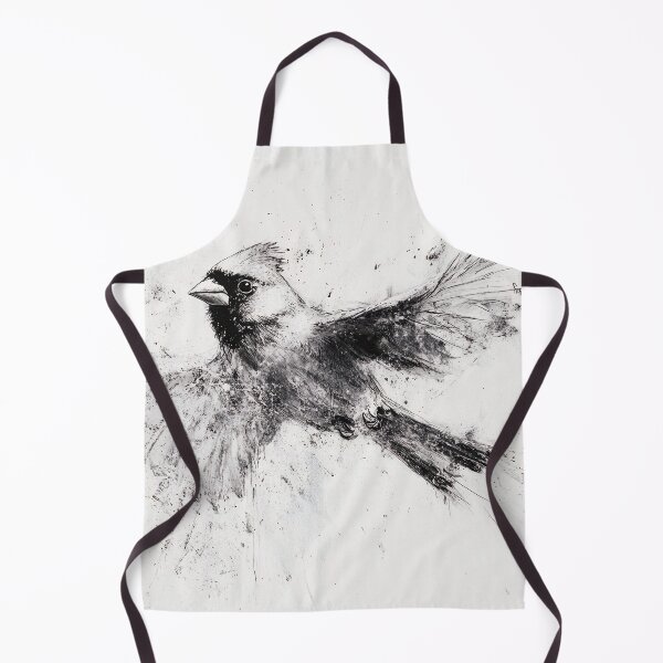 Item preview, Black and White Cardinal Pencil Drawing designed and sold by Pencil-Art.