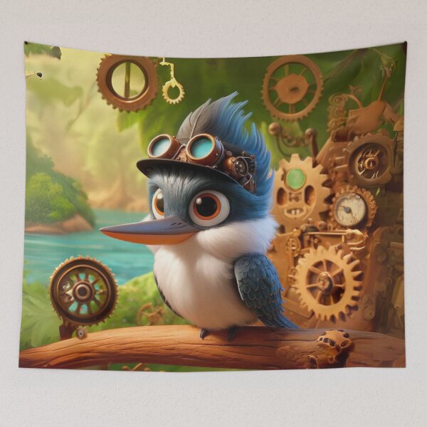 Item preview, Steampunk Belted Kingfisher designed and sold by Sillytoe.