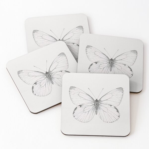 Item preview, Black and white monarch butterfly pencil drawing designed and sold by Pencil-Art.
