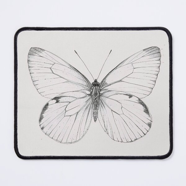 Item preview, Black and white monarch butterfly pencil drawing designed and sold by Pencil-Art.