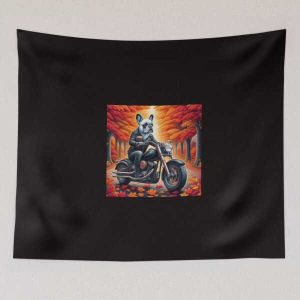 Item preview, French bulldog motorcyclist  designed and sold by chessnegocios.