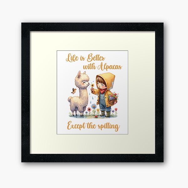 Item preview, Life is Better with Alpacas Except the Spitting T-shirt designed and sold by Warms My Heart Designs.