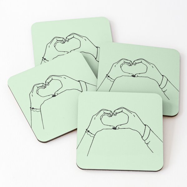 Item preview,  Pair of Heart Hands. Version 2 Green designed and sold by ClearAndHappy.
