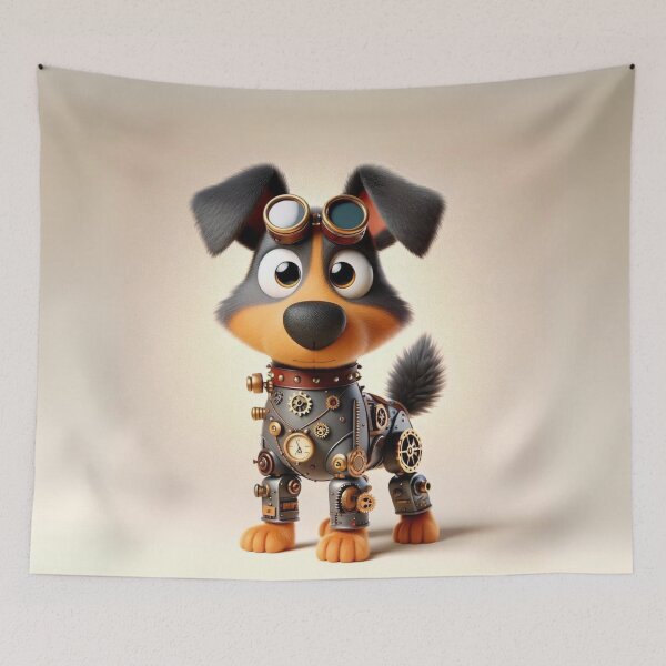 Item preview, Steampunk Berger Picard Dog designed and sold by Sillytoe.
