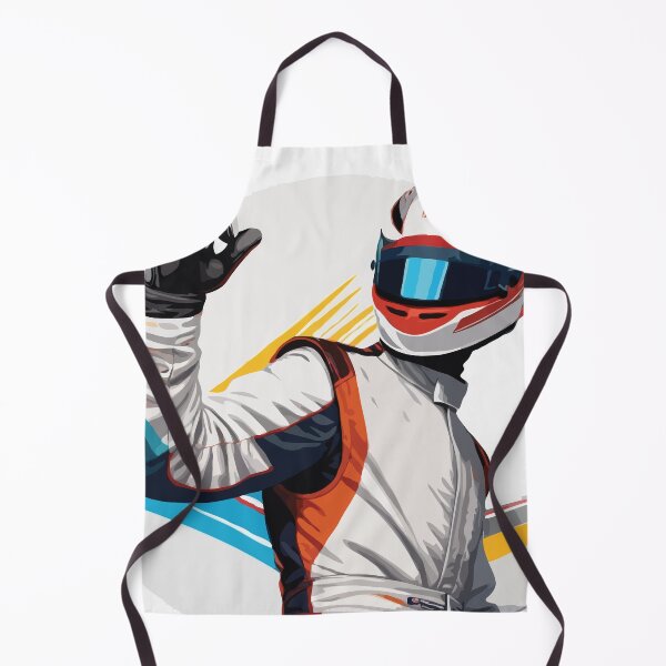 Item preview, Victorious Formula One Driver Vector Art – Dynamic Racing Pose with Checkered Flag designed and sold by CAR LIFESTYLE MAG.