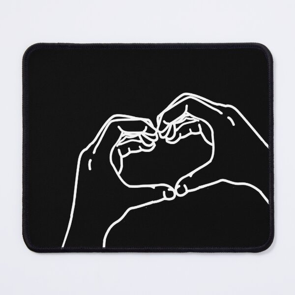 Item preview, Heart Hands, from self perspective. Black Back designed and sold by ClearAndHappy.