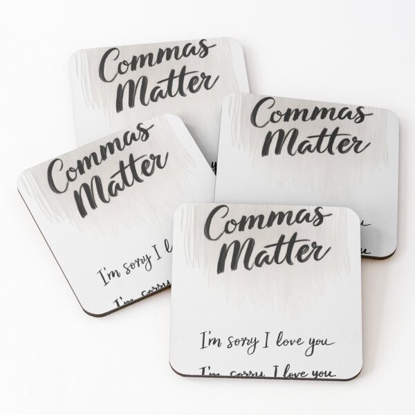Item preview, Commas Matter: I'm Sorry I Love You vs. I'm Sorry, I Love You. designed and sold by justtakemycash.