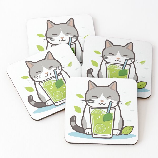 Item preview, Cute Kitten Enjoying a Mojito designed and sold by pureorganic.