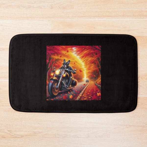 Item preview, French bulldog motorcyclist designed and sold by chessnegocios.