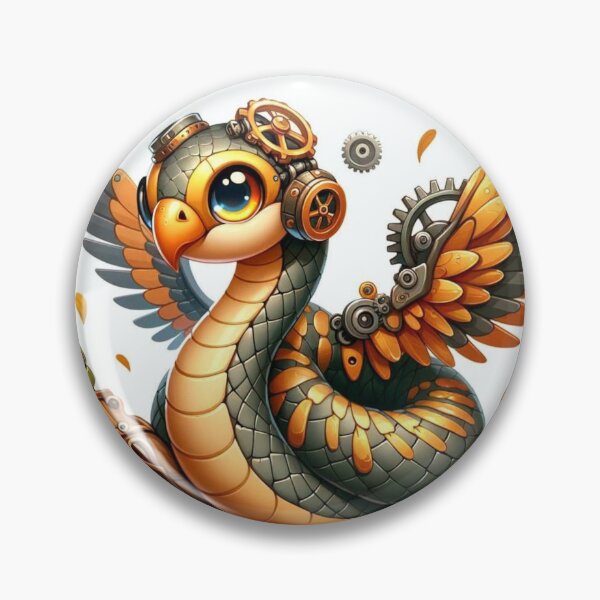 Item preview, Steampunk Winged Bird Snake designed and sold by Sillytoe.