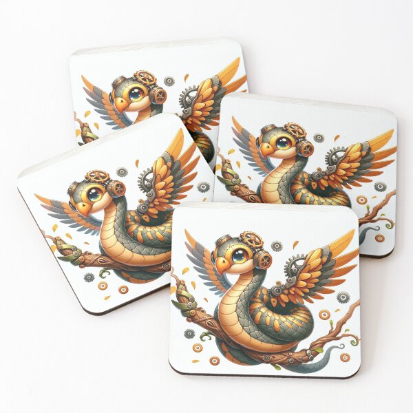 Item preview, Steampunk Winged Bird Snake designed and sold by Sillytoe.