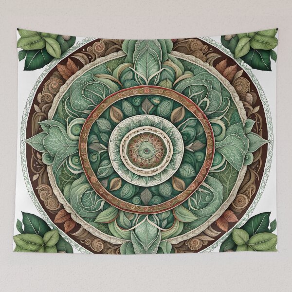 Item preview, Magical Forest and Mushroom Mandala designed and sold by MandalasShops.