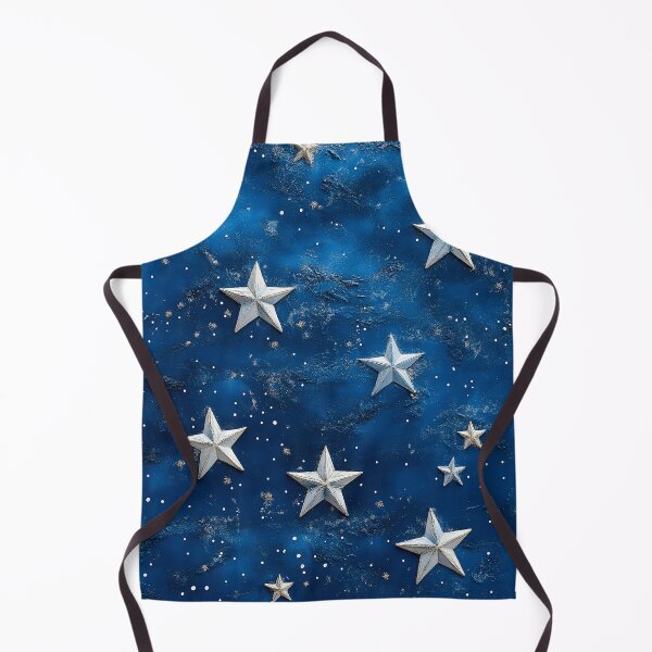 Item preview, A pattern Design of stars that appear dusted with snow, incorporating icy blues, whites, and silvers to create a wintry frosted effect. designed and sold by HEMRO.