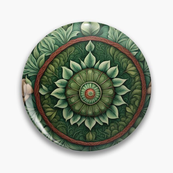 Item preview, Enchanted Forest Mandala - Intricate Leaf and Nature Art designed and sold by MandalasShops.