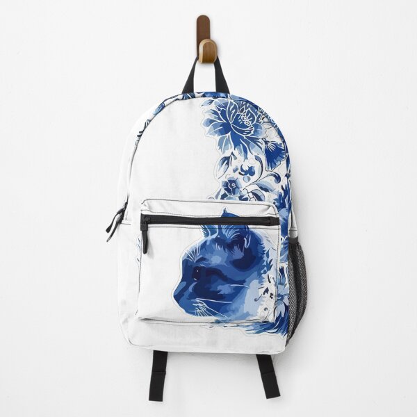 Item preview, Blue & White Chinoiserie Cat designed and sold by hussain-dz.