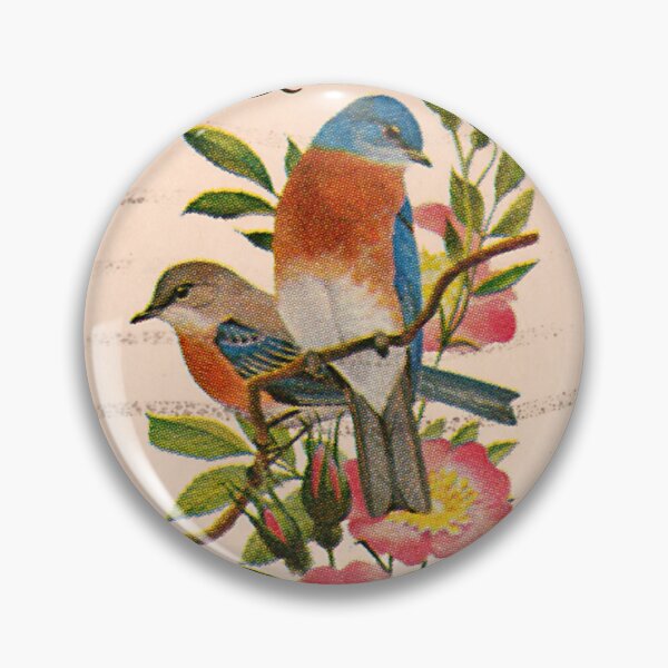 Item preview, New York, Eastern Bluebird & Rose Postage Stamp designed and sold by NOMADIC ART.