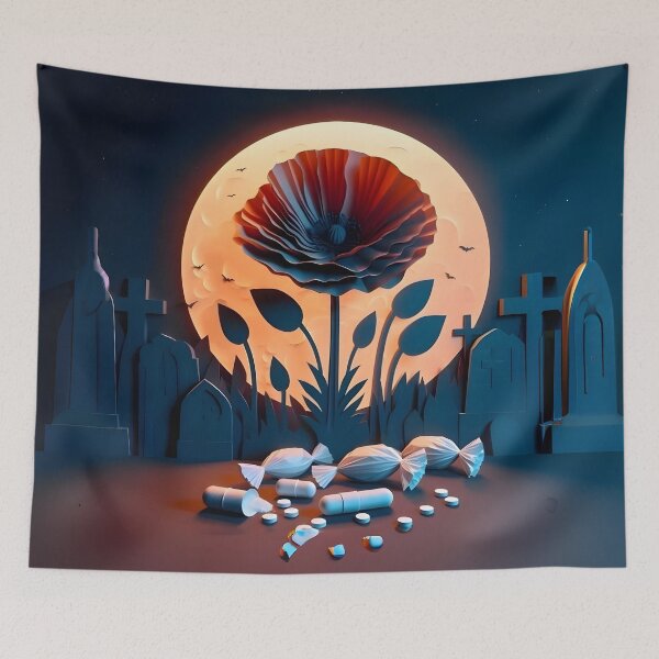 Item preview, Addiction Horror - Opium Poppy, Opiate Drugs, Withdrawal Nightmare, Horror designed and sold by SomniferumWars.