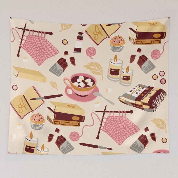 Item preview, hygge cottagecore knitter chocolate manualidades acogedor designed and sold by Gossip Rag.