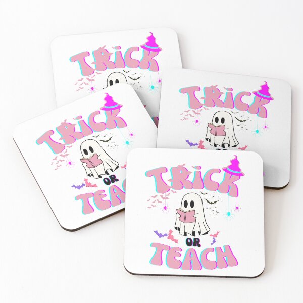 Item preview, Book loving ghost. Trick or teach. pink ghost designed and sold by FreeSoulLab.