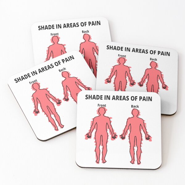 Item preview, Shade In Areas of Pain Chronic Pain Pins Stickers Magnets Fibromyalgia Ehlers-Danlos HEDS Chronic Pain Syndrome Funny designed and sold by ChronicillnessT.