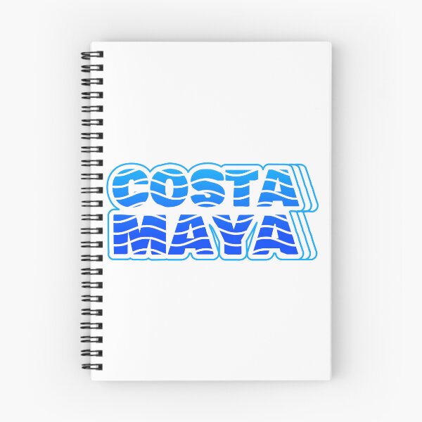 Item preview, Costa Maya Beach, Mexico, Blue Wavy Typography designed and sold by ArtNoveltee.