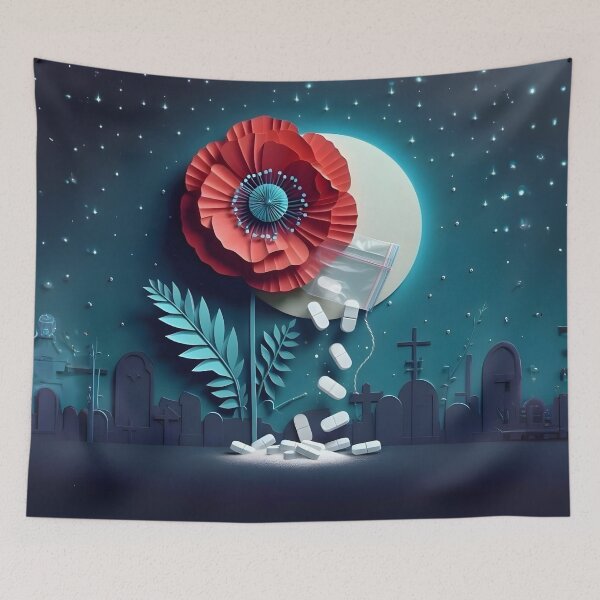 Item preview, Addiction Horror - Opium Poppy, Opiate Drugs, Withdrawal Nightmare, Horror designed and sold by SomniferumWars.